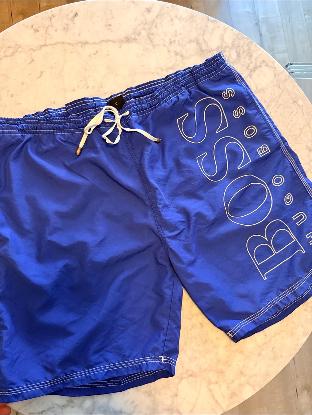 Hugo Boss Electric Blue Logo Swim Shorts